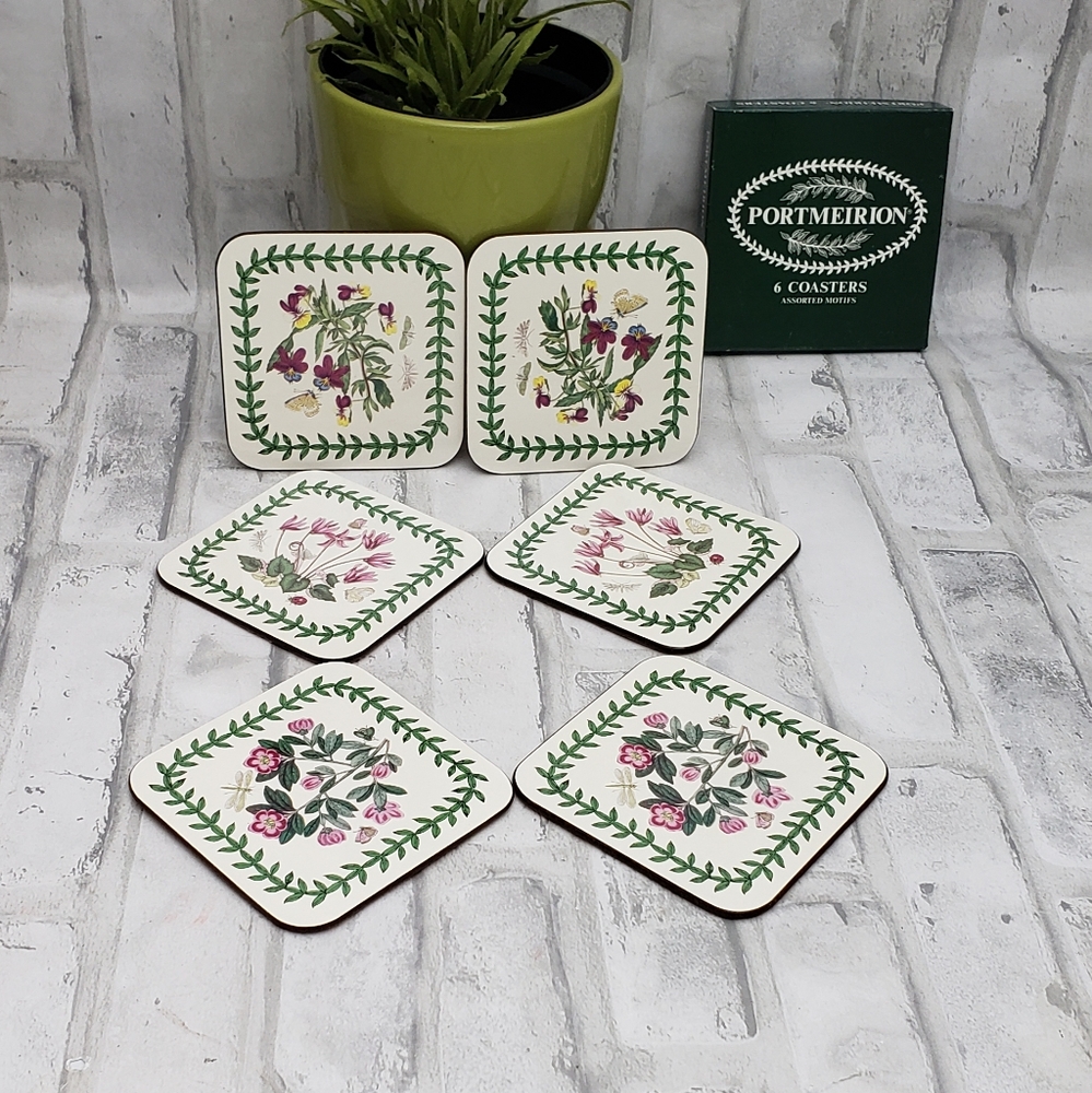 Vintage Portmeirion Botanic Garden Coasters, Set of 6